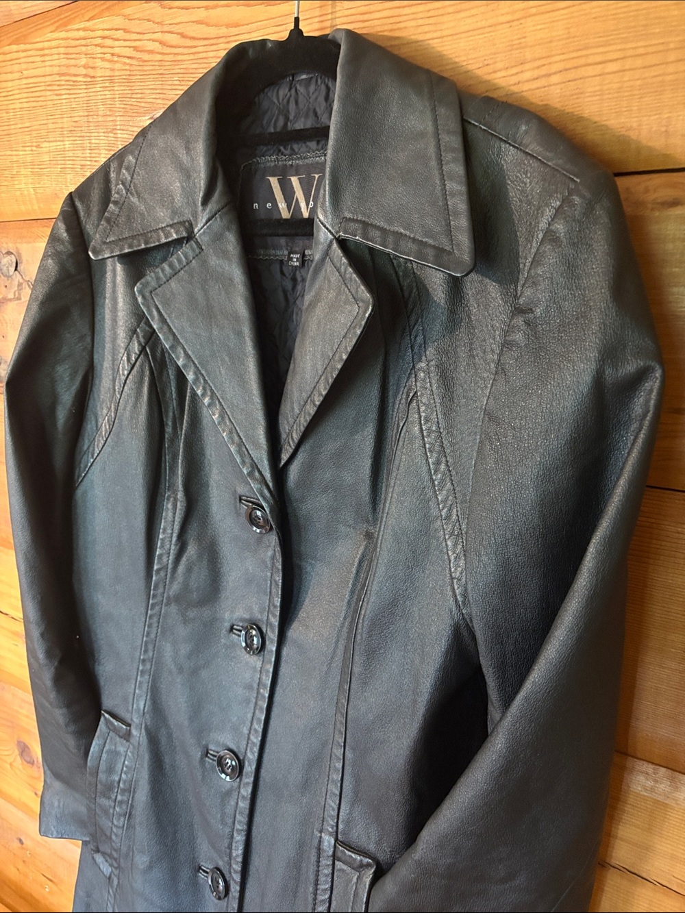 Y2K W by Winlit Leather Trench Coat | Size Small